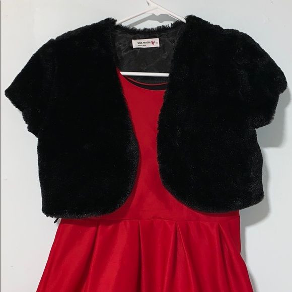 Knit Works Red Rose Girls Dress - Picture 2 of 7